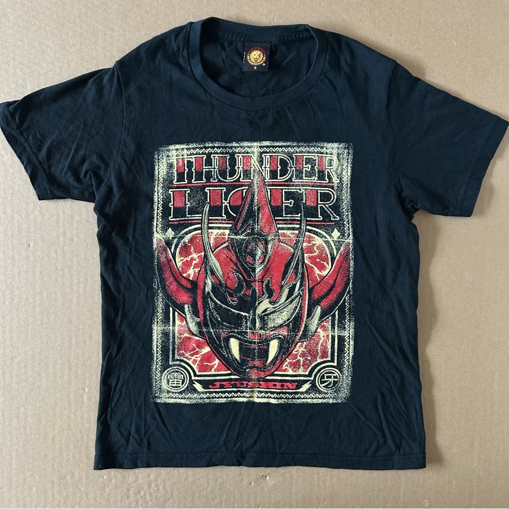 Jushin Thunder Liger Jushin Raiga T-shirt Japan Pro Wrestling Tee Double Sided S